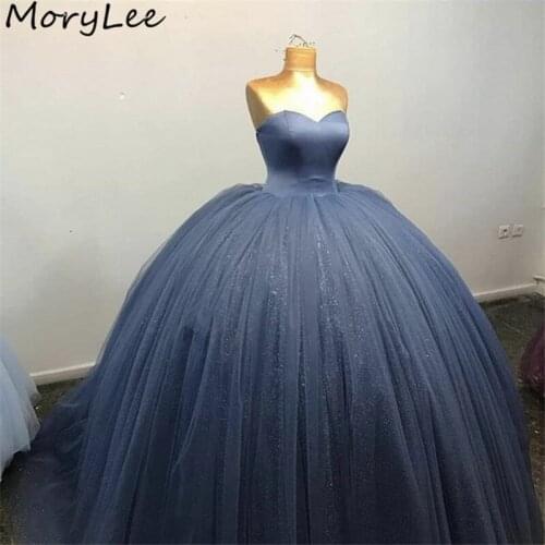 Princess Evening Dresses Sweetheart Sleeveless Ball Gown Soft Tulle Evening Dresses With Lace Up vestidos de fiesta de noche