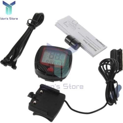 Waterproof Bicycle Mileage Code Meter Wired MTB Bike Cycling Odometer Stopwatch Speedometer Watch Digital Rate LCD Display