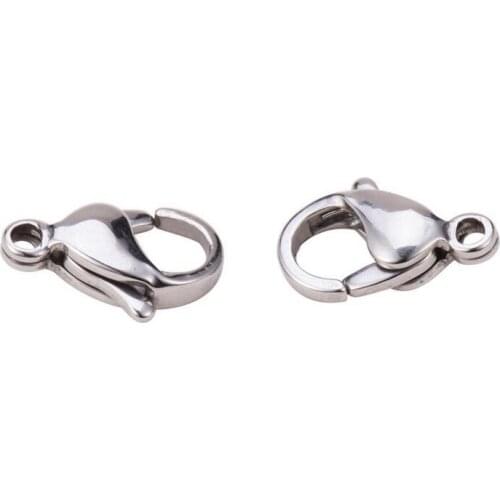 Hot selling 20PCs Stainless Steel Lobster Clasps Silver/gold 10mmx5mm DIY Jewelry Findings Accessories 2017