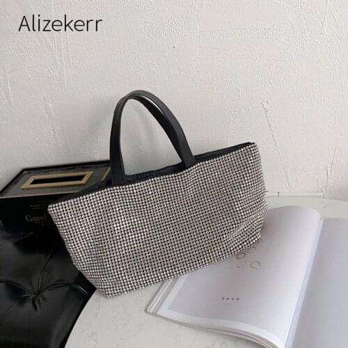 Diamonds Large Capacity Designer Handbags High Quality 2020 Luxury Brand Women Fashion Shiny Rhinestones Purses Ladies Tote Bag