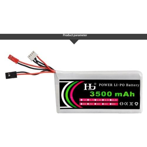 11.1V3500mAh 3S 8C Lipo Battery JR JST FUBEBA Plug for Transmitter Batteries for RC Helicopter Spare Parts Accs