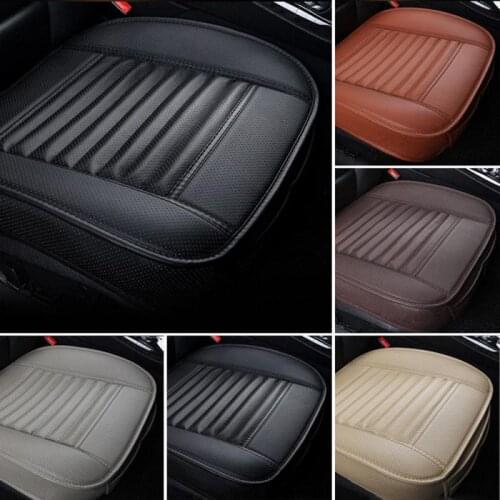 1PCS Automobiles Seat Covers Car Seat Cover Breathable PU Leather Pad Mat For Auto Chair Cushion Beige Interior Accessories