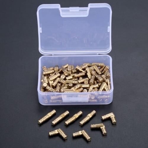 100pcs 4*20mm Invisible Brass Concealed Barrel Hinges Jewelry Wooden Boxes Cabinet Hidden Furniture Hinge with Storage Box