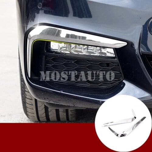 For BMW 5 Series G30 ABS Chrome Front Bumper Fog Light Cover Trim 2017-2020 2pcs Car Accessories Interior Car Decor Car Trim