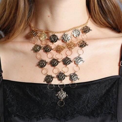 2017 Special Design Women Brassiere Body Necklace Chain Summer Party Fashion Sexy Choker Necklace Statement Jewelry