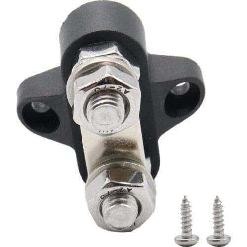 5/16'' DC 48V Battery Power & Ground Insulated Stainless Steel Stud Junction Post, Car Electronics (Black)