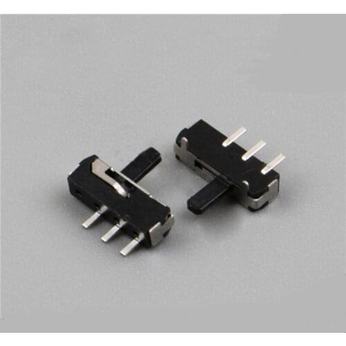 5pcs Patch small dial switch 3 feet 2 profile side switch mini type MSK-12D18 with fixed foot black handle