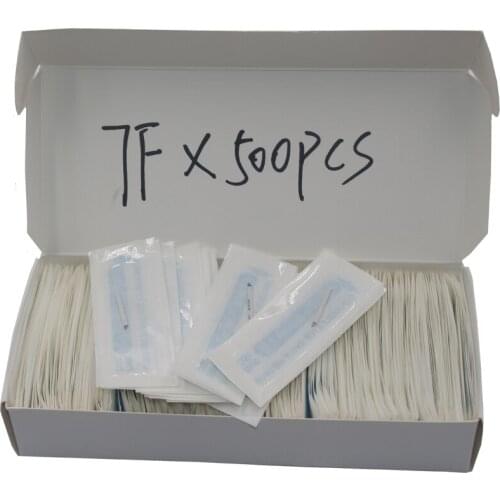 500pcs 7pin tebori Needles tattoo blade Eyebrow Embroidery Permanent Makeup Microblading Eyebrow manual supplies needles