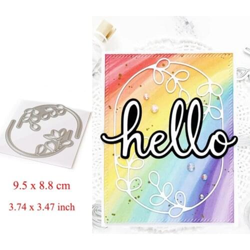 Frame Builder Botanical Oval Cutting Dies Metal Stencils for DIY Scrapbooking Album Paper Cards Craft Decor New 2020 Die