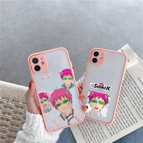 The Disastrous Life of Saiki K Saiki Kusuo Phone Case For iPhone 12 11 Mini Pro XR XS Max 7 8 Plus X Matte transparent Cover