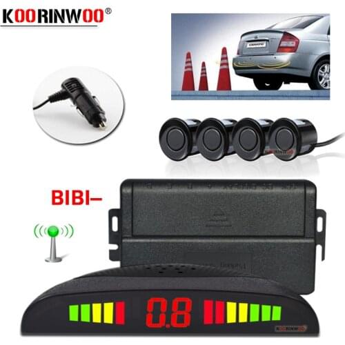 Koorinwoo Wireless LCD Monitor Electromagnetic Parking Sensor Parkmaster Reverse Radar Alert Indicator Probe Parking Accossories