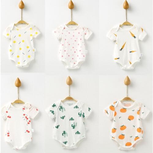 2021 Baby Bodysuit Clothes For Newborns Girls Boys Summer Baby Romper Clothing Sets Cute Soft Cotton Bodysuits Toddler Jumpsuits