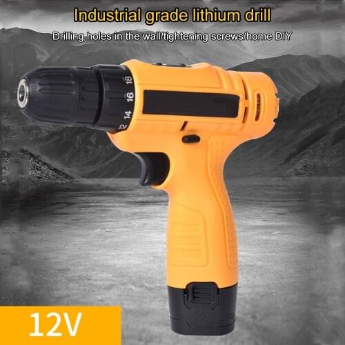 12-Volt Electric Cordless Drill Mini Drill Screwdriver Wireless Power Driver Max Lithium-Ion Battery Woodworking Power Tools