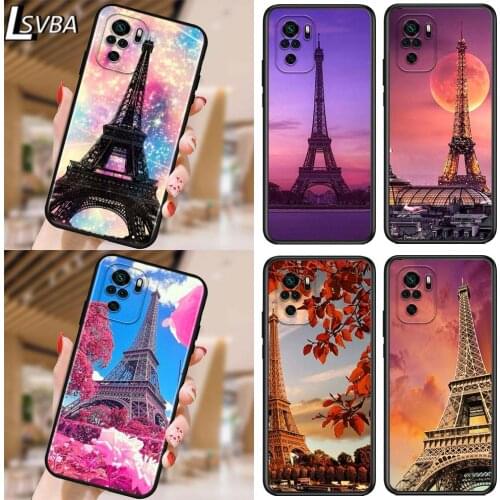 France Paris Eiffel tower for Xiaomi Redmi Note 10 10S 9 9T 9S 9Pro Max 8T 8Pro 8 7 6 5 Pro 5A 4X 4 Soft Black Phone Case