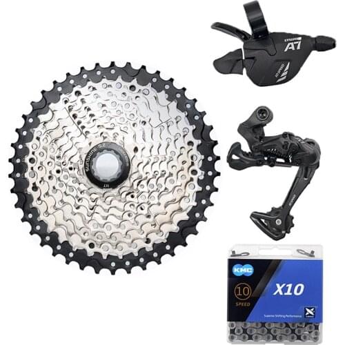 MTB Mountain Bike 1X10 Speed Groupset Shifter Rear Derailleur 10s 11-42/46/50T K7 Cassette X10 Chain For parts m610 x5 x7 m610