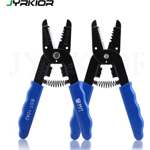 Jyrkior Portable Wire Stripper Pliers Crimper Cable Stripping Crimping Cutter Hand Tool With Manganese Steel For Electrical