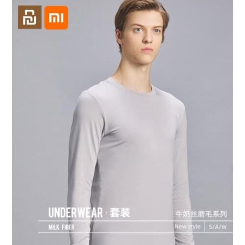 Xiaomi youpin mens and womens warm autumn clothes long trousers outdoor home moisture wicking and breathable underwear set