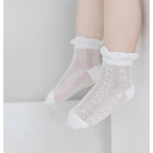 4PCS Summer Baby Socks Hollow Out Mesh Thin Socks Newborn Kid Infant Boys Girls Stretch Lace Socks
