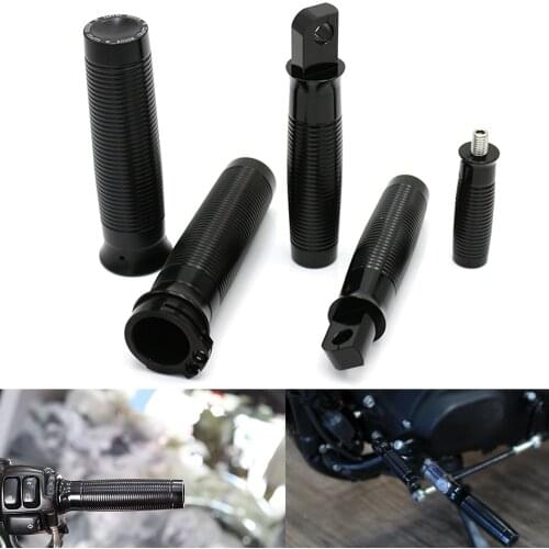 Evomos Copper Motorcycle Grips Footrest Footpege Shifter 1 " Handle Bar Grips For Harley Sporster 1100 1200 883 XL883 Aluminium