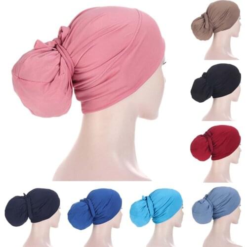 Muslim Women Chemo Cap Crystal Hemp Fashion Bandage Turban Hijab Hat Inner Scarf Hair Loss Cover Beanie Bonnet Headwear Skullies