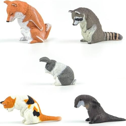 Genuine gashapon capsule toy funny cut pet calico cat shiba inu otter raccoon bunny animals Ojigisan bow figure