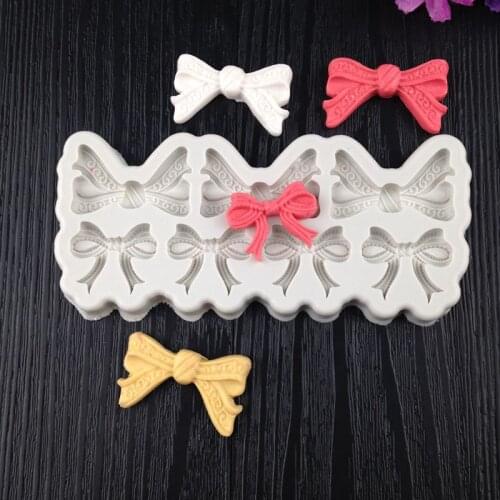 New mini bow cake decorating liquid silicone cake mold sugar coated baking tool WMJ-705