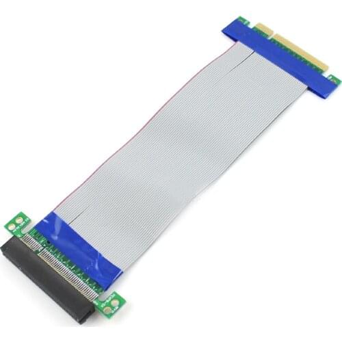 PCI-E Express 8X Riser Card Extender Extension Flexible Cord Ribbon Cable Connector Adapter