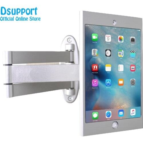 Fit for iPad mini 12345 Full rotation wall mount stand metal case display retail bracket tablet pc holder support anti-thief
