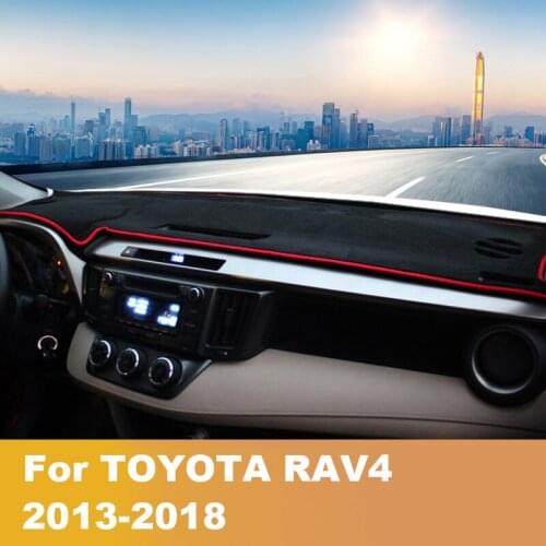 Car Dashboard Cover Mats Avoid Light Pad Instrument Platform Desk Carpet For Toyota RAV4 2013-2015 2016 2017 2018 2019 Accessory