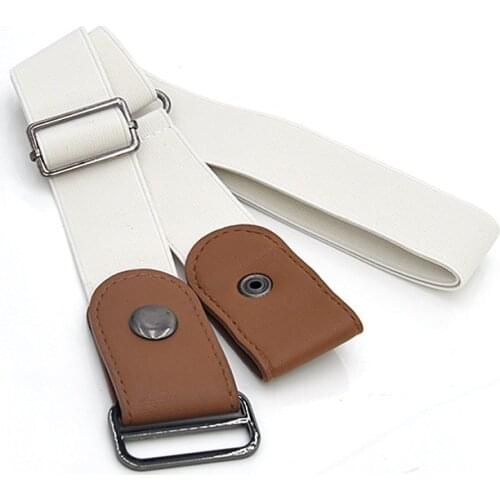 Buckle-free Elastic Unisex Basic Waistbelt Chic Waist Bands Comfortable Invisible Belt for Jeans A66