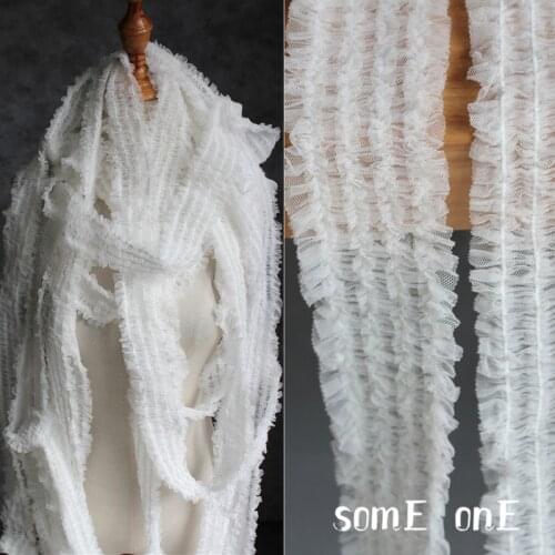 Mesh Lace Trim White Folds DIY Patchwork Cuffs Neckline Wedding Dress Hem Belt Designer Accessories