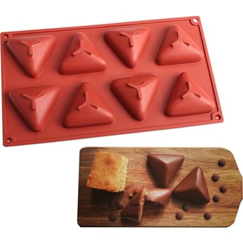Triangular Cavity Silicone Cake Chocolate Mold Triangle Mousse Dessert Jelly Moulds Baking Tray Decorating Tools