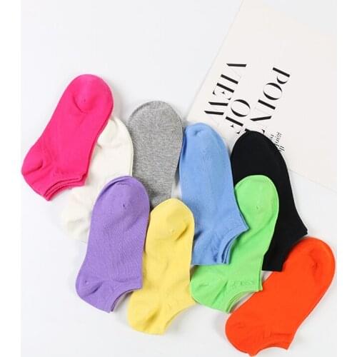 DONG AI nine colored available soft combed cotton socks nylon aurethane flat plate female boat socks