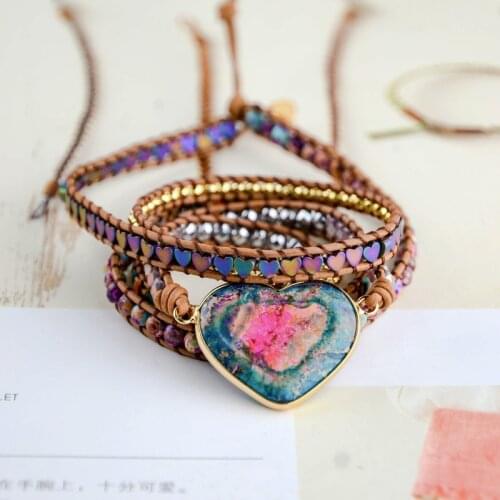 Couples Bracelet Love King Stone Hand Woven Bracelet Bohemian Style Natural Stone String Charm Lady Medusa Bracelet