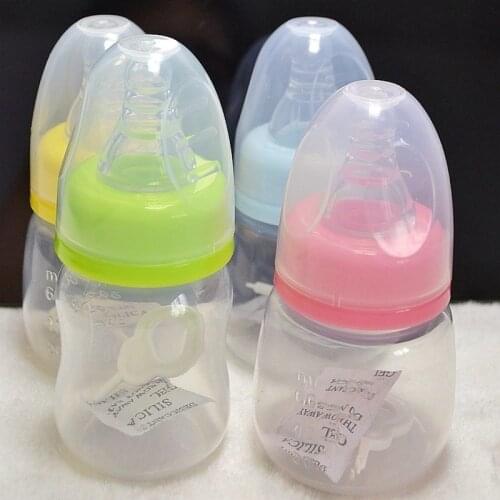1pcs 60ml Baby Newborn Nursing Nipple Bottle Silicone Pacifier Milk Water Feeding Silicone Baby Feeding Cup Baby Water Bottle