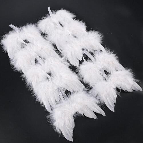 10pcs/set Angel Feather Wings Christmas Tree Decor Hanging Ornament Wedding DIY Crafts Feather 2020 New Hot
