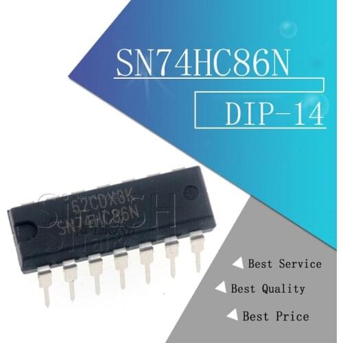 10PCS SN74HC86N DIP14 SN74HC86 DIP 74HC86N DIP-14 74HC86 new and original IC