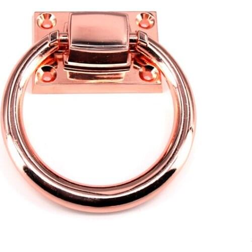 1x Rose Gold Drawer Ring Knobs Kitchen Cabinet Wardrobe Cupboard Door Chair Zinc Alloy Ring Pull Handle
