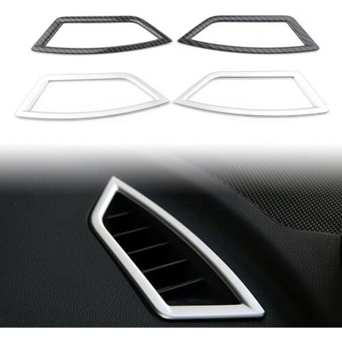 2Pcs Car Front Dashboard Air Condition Vent Outlet Cover Trim For 2019 2020 Subaru Forester