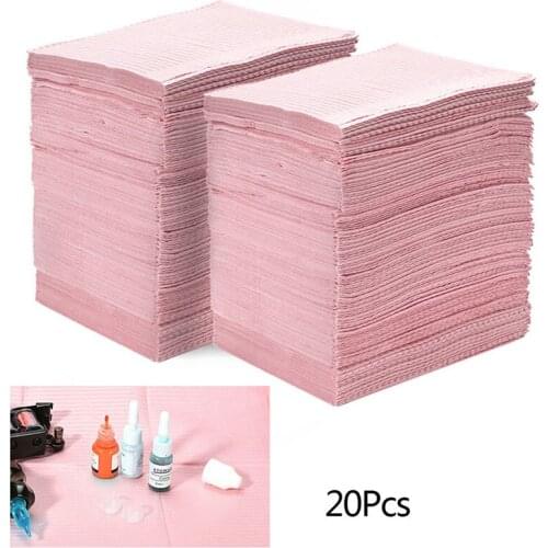 20Pcs Absorbent Tattoo Tablecloth Disposable Cloth Towel Cleaning Paper Pad
