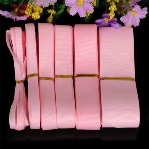 5 Yards 7/10/15/20/25/38mm Pink Grosgrain Ribbons Packing Material DIY Crafts Decor Wedding Party Decoration Gift Wrapping