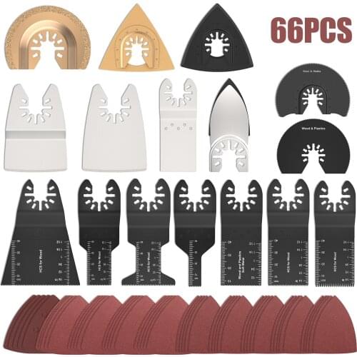 66 pcs Oscillating Multi Tool Saw Blades For Renovator Power Tools as Fein Multimaster Dremel Electric tools Accessories