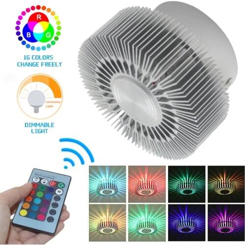Aluminum Ceiling Light Colorful Surface Mounted Lamp Remote Control Rgb Smart Led 3w Dimmable Light For Living Room Corridors