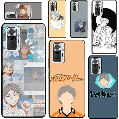 Haikyuu Sugawara Koushi For Xiaomi Redmi Note 10 Pro 7 8 9S 8T Note 9 Pro Case For Redmi 9C 9T K40 9A Back Cover