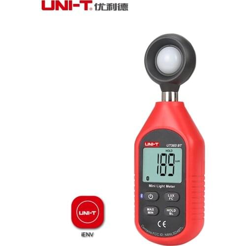 UNI T UT383BT Digital Bluetooth Luxmeter Handheld Type Light Meter Illuminometer Luminometer 10,000 Lux Data hold USB interface