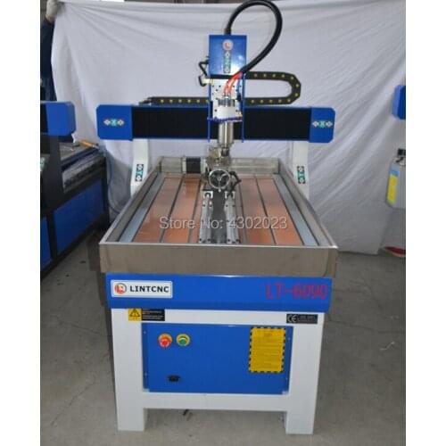 Jinan lintcnc 6090 wood cnc router 4 axis 1.5kw 2.2kw 3.0kw water cooling spindle
