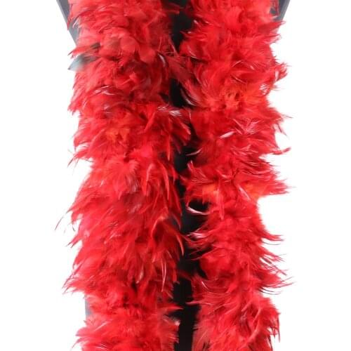 2Meter Elegant Dyed Rooster Feathers Boa DIY Wedding Clothes Decoration Carnival Shawl Accessory Natural Plumes Crafts Wholesale