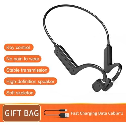 FDGAO 2021 New Bone Conduction Bluetooth Earphone Sport Running Waterproof Wireless Headphone With Mic For IPhone Xiaomi