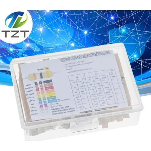 Hot Sale 300pcs 30value Rang 10ohm-1Mohm 1/2W 5% Carbon Film Metal Resistors Assortment Kit Set NEW 30 Values Resistor