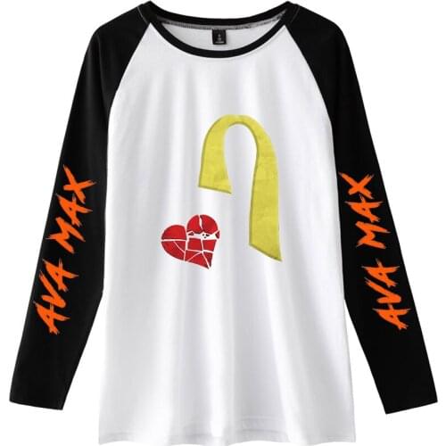Ava Max Long sleeve T shirt Funny Printing Tees Punk Tops Tshirt Women Men Rock Cotton Tee Autumn Long Tees Basic Soft T-Shirt